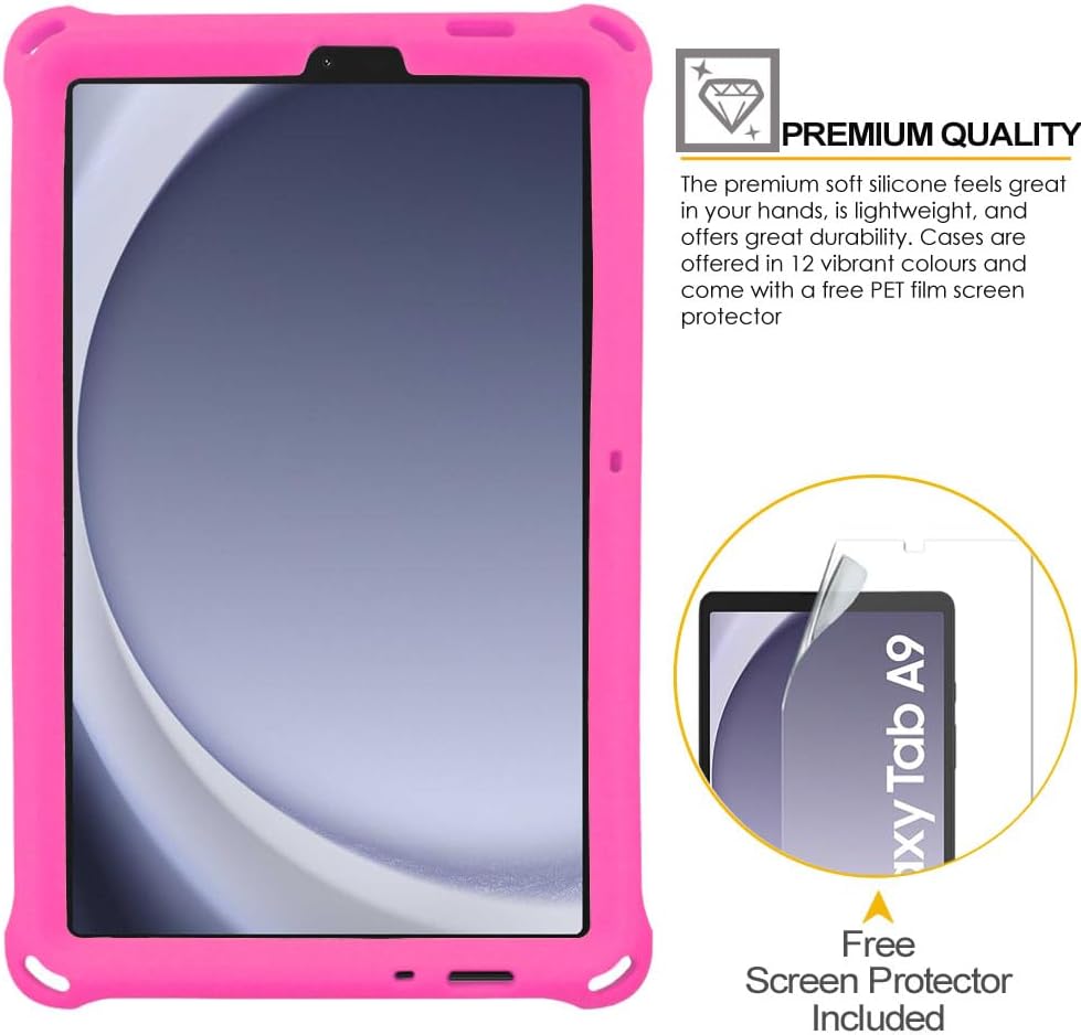 [Bumper Case] Shockproof Soft Easy Grip Case for Samsung Galaxy Tab A9 8.7" (SM-X110 / SM-X115)
