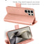 [Wallet Case] Protective Cover with Cash & Card Holder, Stand and Wrist Strap For Samsung Galaxy S24 Ultra