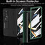 Samsung Galaxy Z Fold 5 Case Screen Protector Phone Case with Hinge Protection, Leather Fit Cover with Built-in Glass Screen Protector & Kickstand