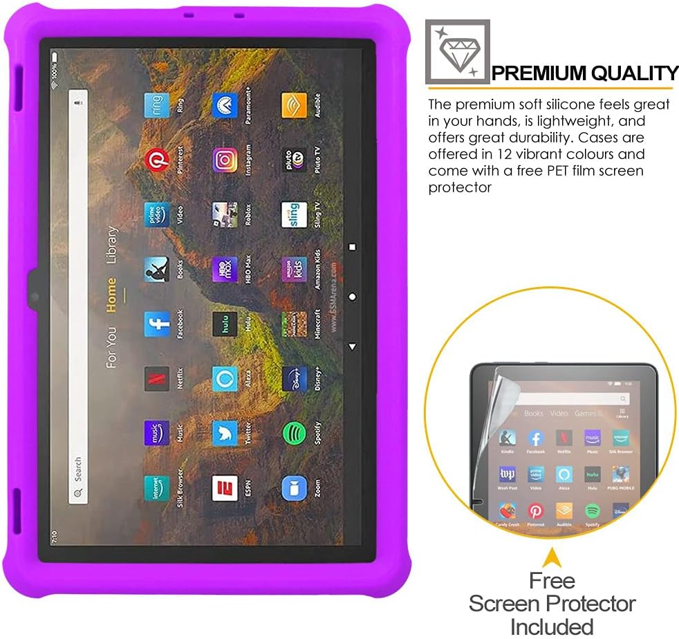 [Bumper Case] Shockproof Soft Easy Grip Case for Amazon Fire Max 11" 2023 / 13th Generation