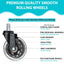 Office Chair Wheels Replacement Casters for ALL Floors inc Hardwood Floors, Ultra Heavy Duty Rollerblade Swivel Office Chair Castors - Universal fit (NOT IKEA)