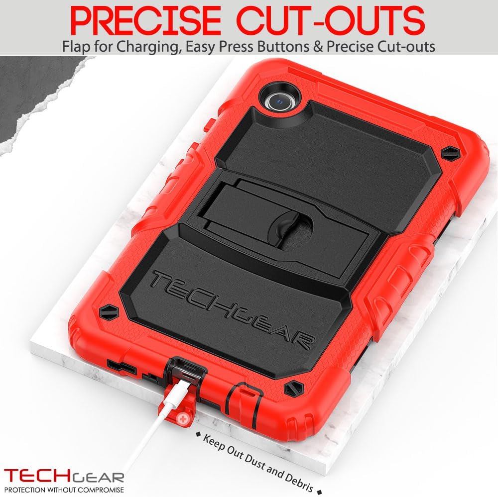 [ArmourSHIELD Case] Full Body Tough Rugged Case with Folding Stand & Screen Protector For Samsung Galaxy Tab A9 8.7" (SM-X110 / SM-X115)