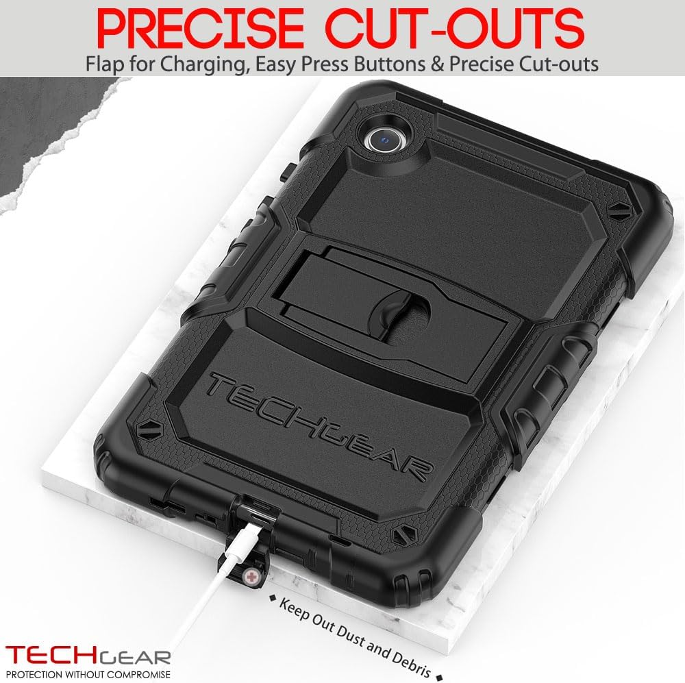 [ArmourSHIELD Case] Full Body Tough Rugged Case with Folding Stand & Screen Protector For Samsung Galaxy Tab A9 8.7" (SM-X110 / SM-X115)