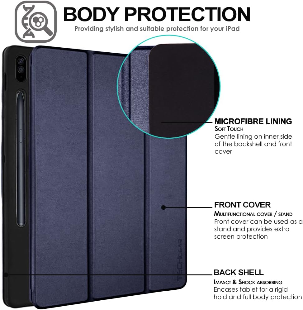 [Smart Case] Slim Stand Cover with Auto Sleep/Wake for Samsung Galaxy Tab S9 FE Plus 12.4" (SM-X610 / SM-X616)