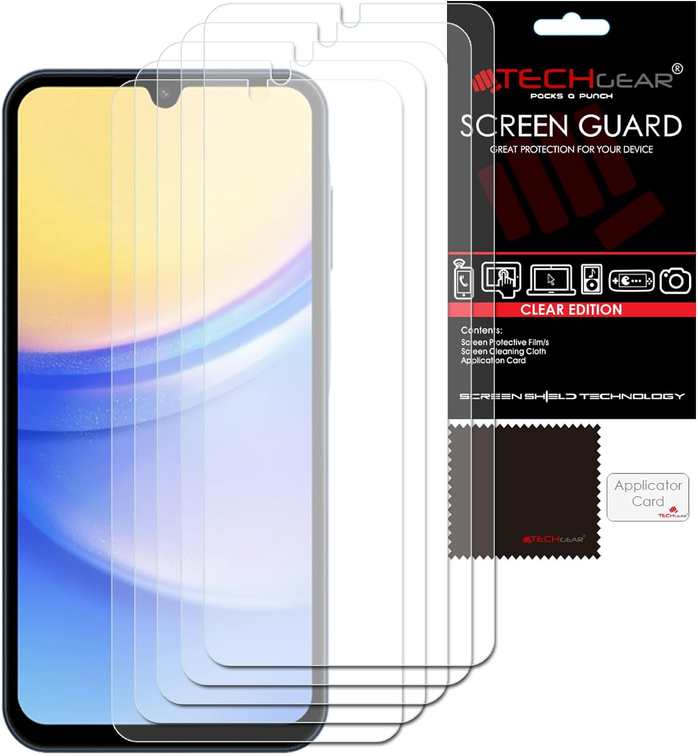 [3 Pack] Samsung Galaxy A15 5G Clear Film Screen Protector
