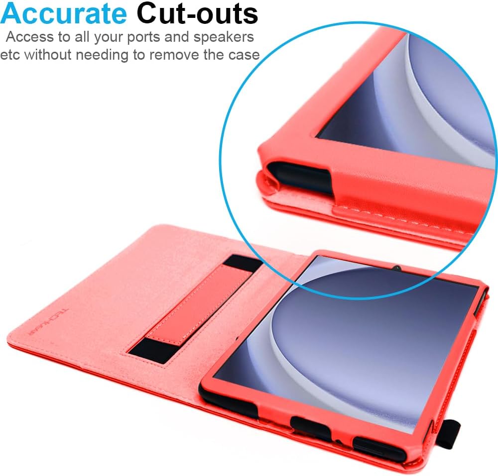 [Folio Case] Smart Cover Stand with Auto Sleep/Wake & Hand Strap for Samsung Galaxy Tab A9 Plus 11" (SM-X210 / SM-X215)
