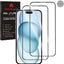 iPhone 15 Full Coverage 3D Tempered Glass Screen Protectors