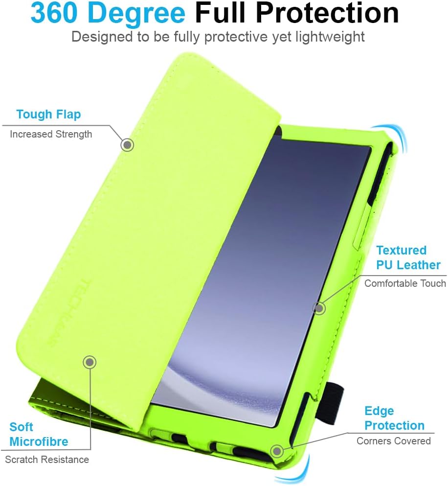 [Folio Case] Smart Cover Stand with Auto Sleep/Wake & Hand Strap for Samsung Galaxy Tab A9 Plus 11" (SM-X210 / SM-X215)