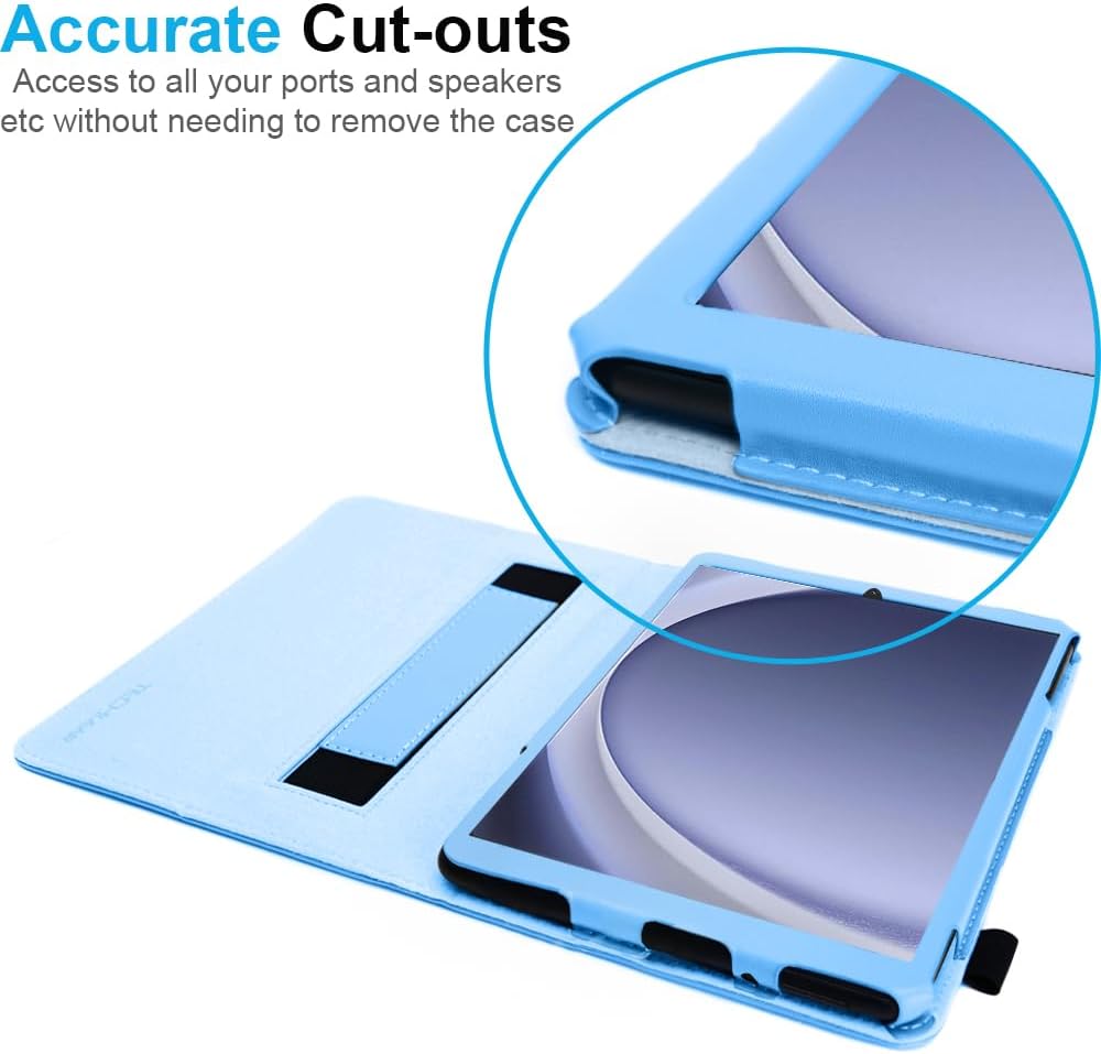 [Folio Case] Smart Cover Stand with Auto Sleep/Wake & Hand Strap for Samsung Galaxy Tab A9 Plus 11" (SM-X210 / SM-X215)