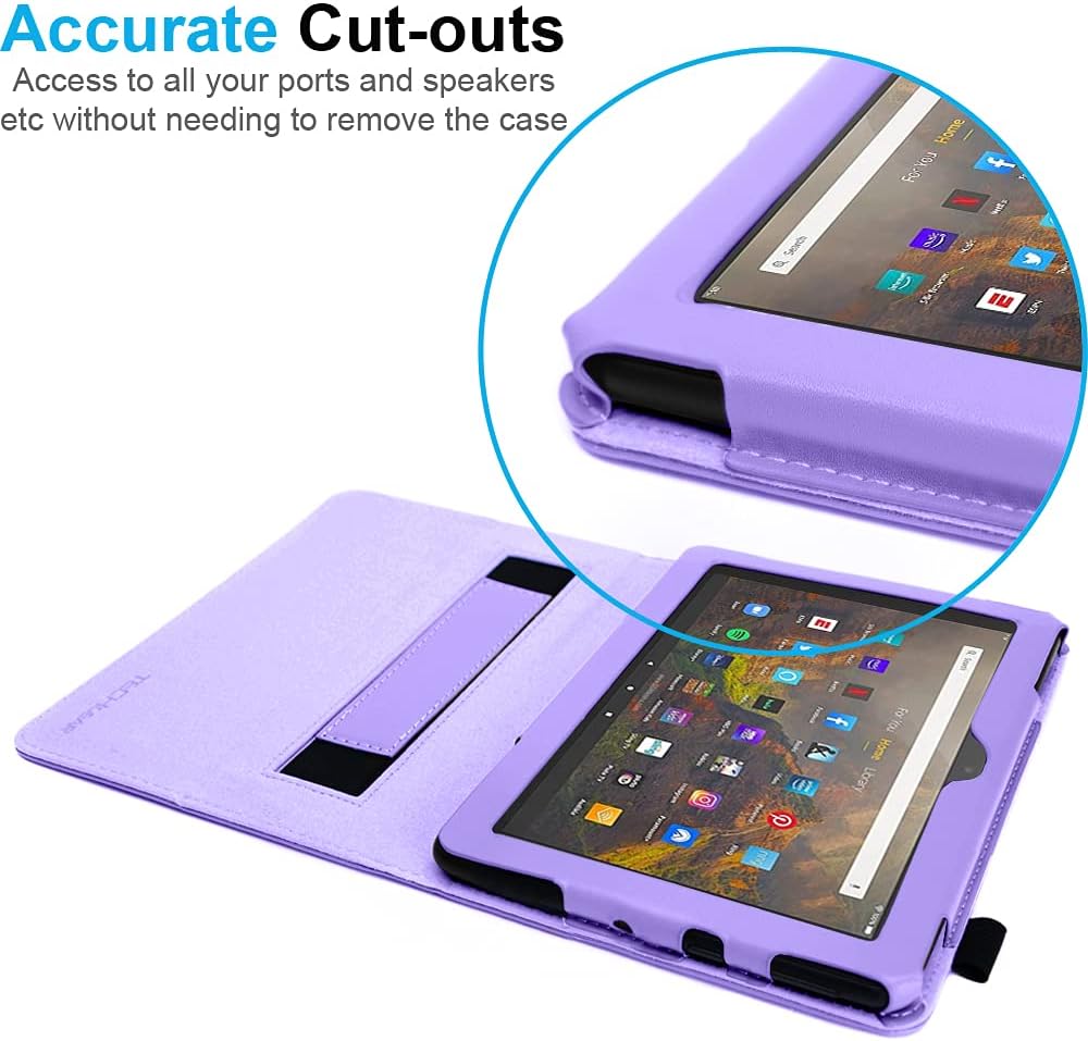 [Folio Case] Smart Cover Stand with Auto Sleep/Wake & Hand Strap for Amazon Fire Max 11" 2023 / 13th Generation