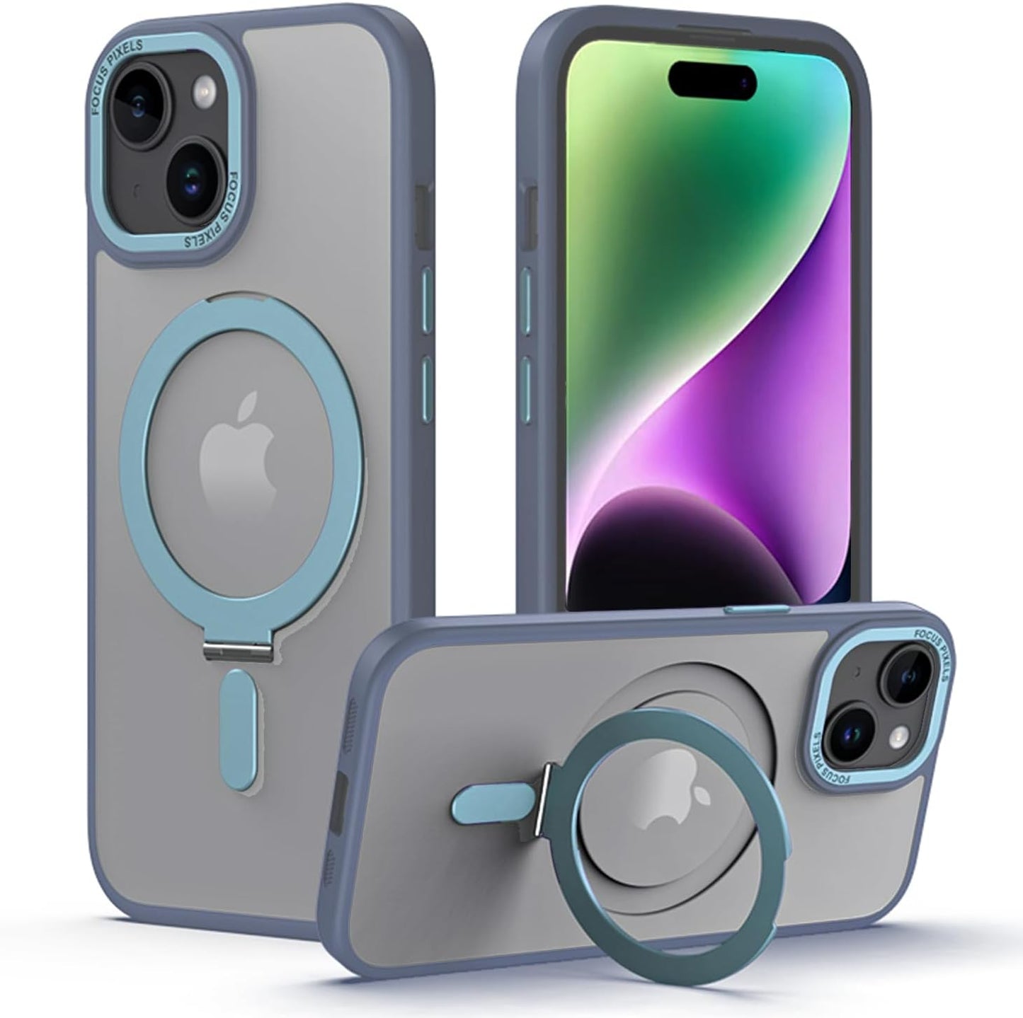 [Fusion Armour Ring] Premium Tough Protective Magnetic Ring Kickstand Case, MagSafe Case for iPhone 15 Plus 6.7"