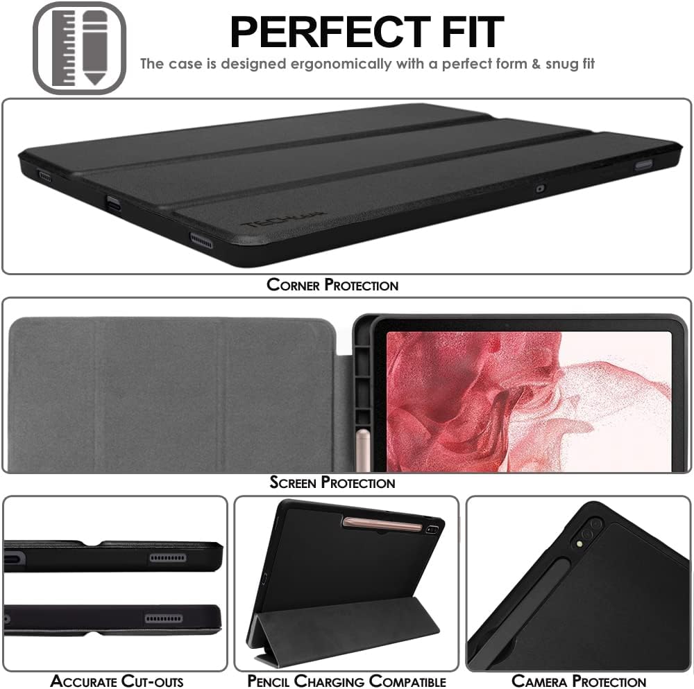 [Smart Case] Slim Stand Cover with Auto Sleep/Wake for Samsung Galaxy Tab S9 Plus 12.4" (SM-X810, SM-X816 Series)
