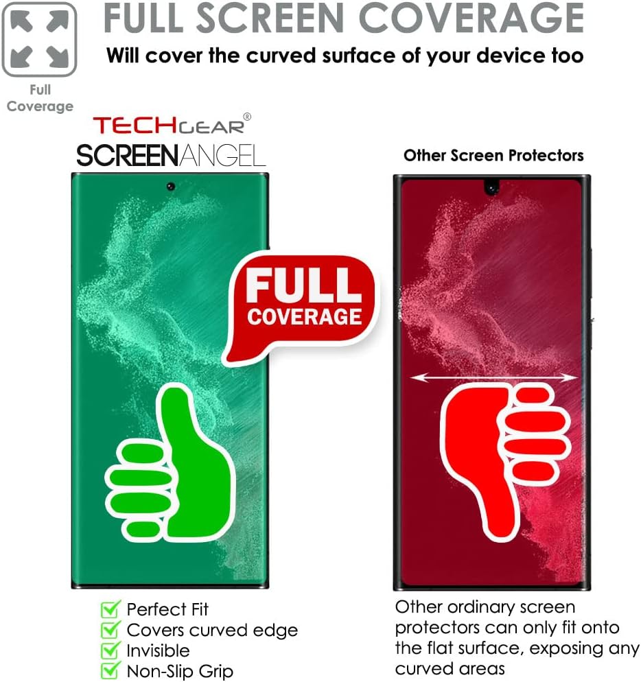 [Screen Angel Edition] Case Friendly Screen Protector [Bubble Free] [FULL Screen Coverage] HD Clear Flexible TPU Film For Samsung Galaxy S24 Ultra