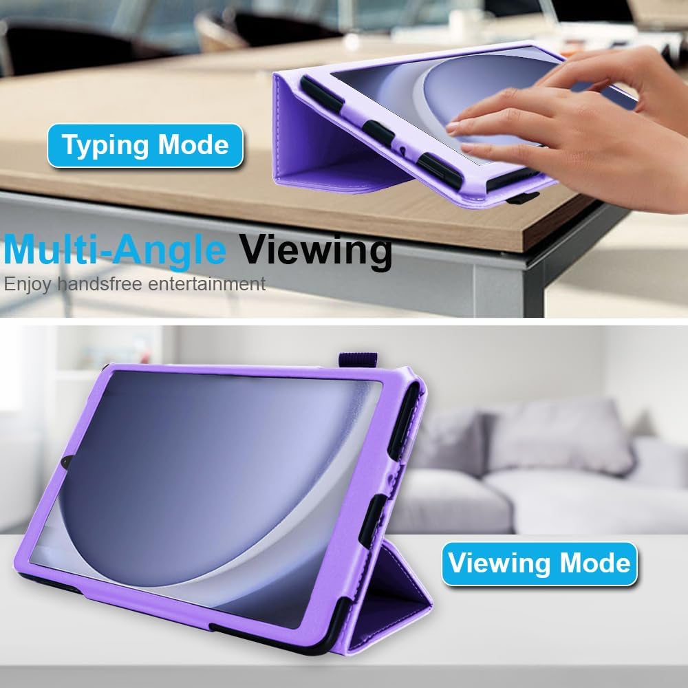[Folio Case] Smart Cover Stand with Auto Sleep/Wake & Hand Strap for Samsung Galaxy Tab A9 Plus 11" (SM-X210 / SM-X215)
