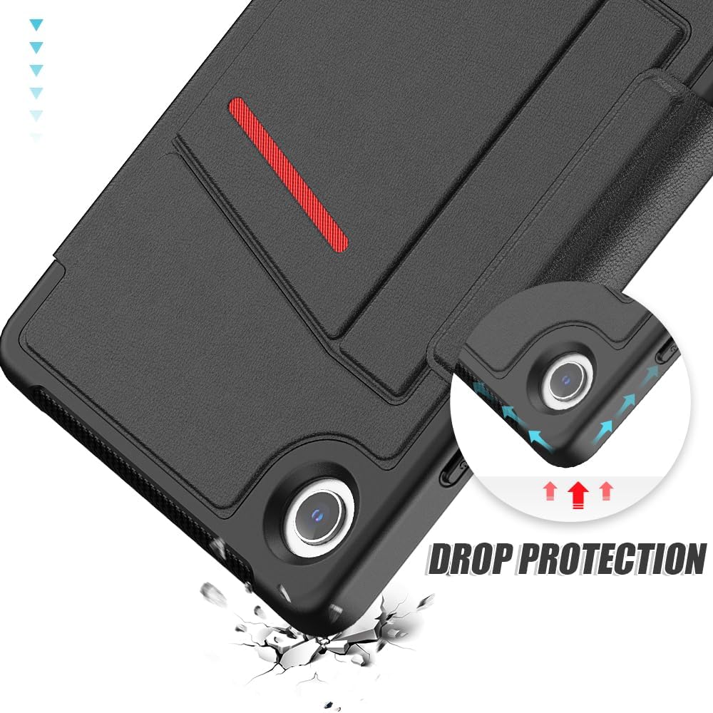 [Enduro Case] Tough Strong Magnetic & Flip Case [Auto Sleep/Wake] Cover with Multi-Angle Stand & Card Slot For Samsung Tab A9 8.7" (SM-X110 / X115)