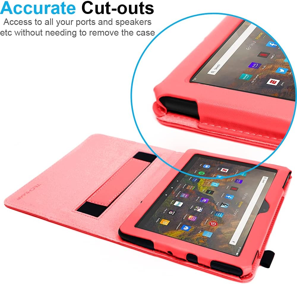 [Folio Case] Smart Cover Stand with Auto Sleep/Wake & Hand Strap for Amazon Fire Max 11" 2023 / 13th Generation