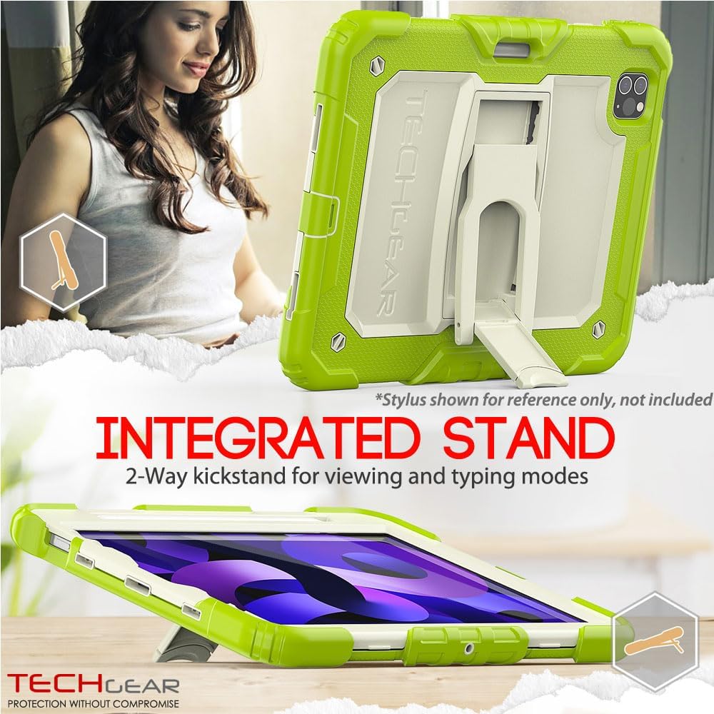 [ArmourSHIELD] Full Body Tough Rugged Case with Folding Stand & Protector For Apple iPad Air 10.9" 4th/5th Gen (2022/20) & iPad Pro 11" 4th/3rd Gen