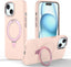 Premium Liquid Silicone Shockproof Anti-Scratch Magnetic Kickstand Case, Soft Microfibre Lining, Compatible with MagSafe Case for iPhone 15 6.1"