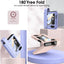 Samsung Galaxy Z Flip 5 Case, Z Flip 5 Leather Case with Leather Finger Holder, Hard PC Shockproof Case