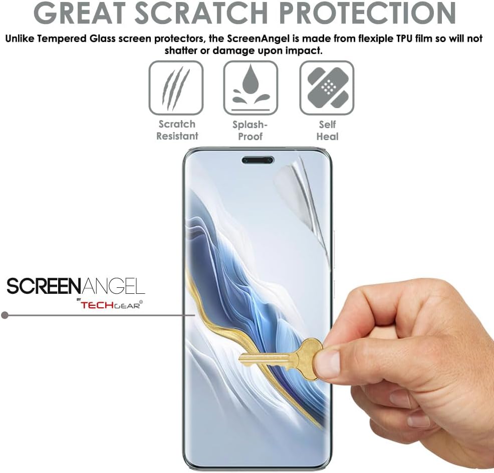 [Screen Angel Edition] Case Friendly Screen Protector [Bubble Free] [FULL Screen Coverage] HD Clear Flexible TPU Film For Honor Magic 6 Pro 5G