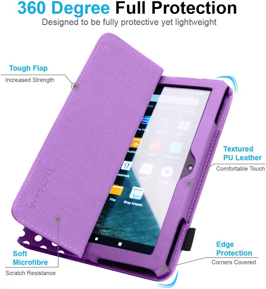 [Folio Case] Smart Cover Stand with Auto Sleep/Wake & Hand Strap for Amazon Fire Max 11" 2023 / 13th Generation