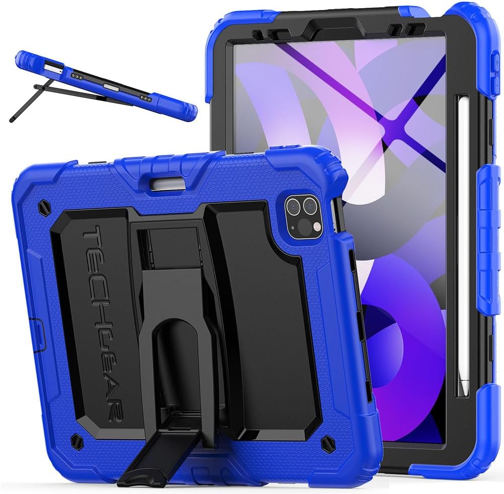 [ArmourSHIELD] Full Body Tough Rugged Case with Folding Stand & Protector For Apple iPad Air 10.9" 4th/5th Gen (2022/20) & iPad Pro 11" 4th/3rd Gen
