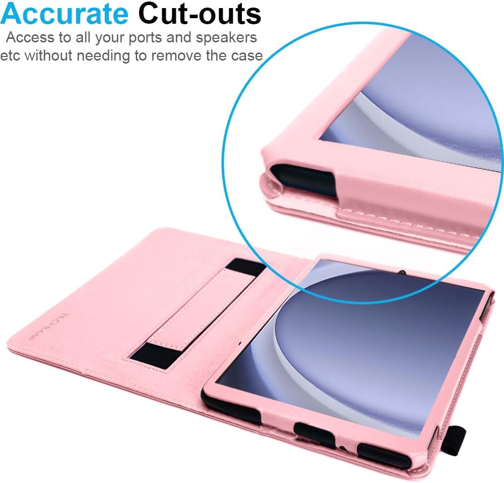 [Folio Case] Smart Cover Stand with Auto Sleep/Wake & Hand Strap for Samsung Galaxy Tab A9 Plus 11" (SM-X210 / SM-X215)