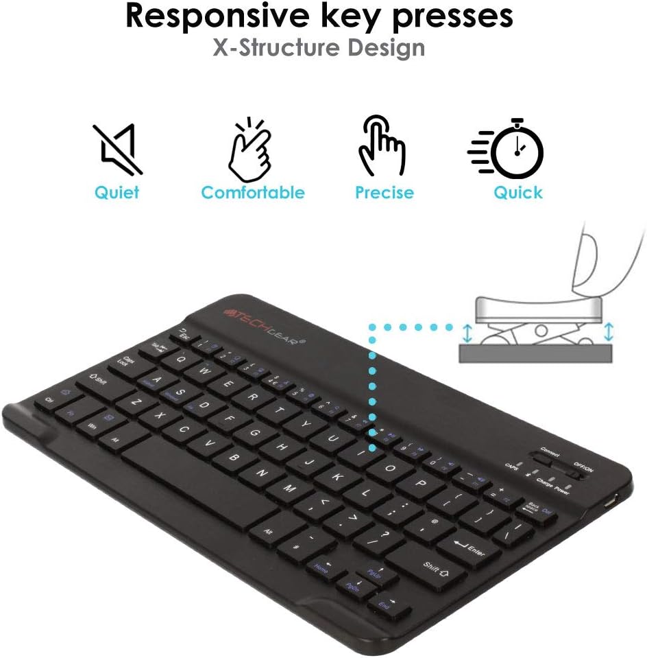 [Active Strike] Slim Line Bluetooth Wireless UK QWERTY Keyboard With Carry Case