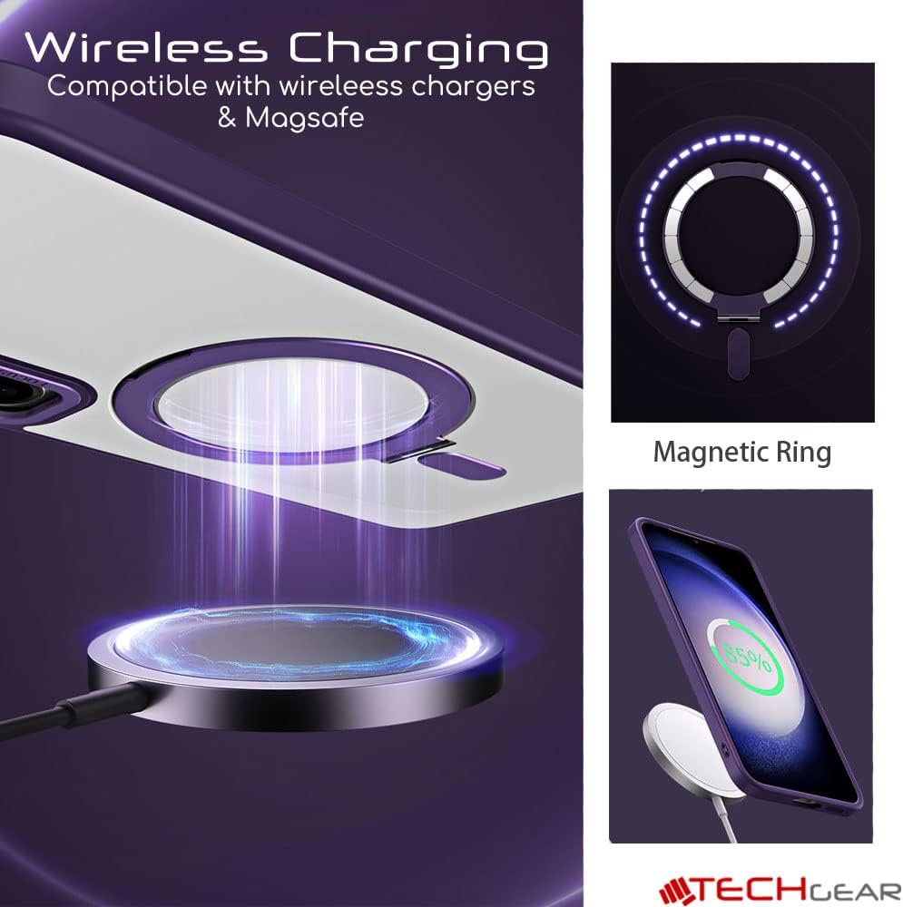 [Fusion Armour Ring] Premium Tough Protective Magnetic Ring Kickstand Case, MagSafe Case for Samsung Galaxy S24 Plus