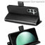 [Leather Wallet Case] Protective Cover with Cash & Card Holder, Stand and Wrist Strap For Samsung Galaxy S23 FE 5G