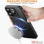 [Carbon Fibre Detail] Shockproof, Anti-Scratch, Slim Hybrid Gel Bumper Case with Hard Back Compatible with MagSafe Cover for iPhone 15 Pro 6.1"