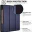 [Smart Case] Slim Stand Cover with Auto Sleep/Wake for Samsung Galaxy Tab S9 Plus 12.4" (SM-X810, SM-X816 Series)