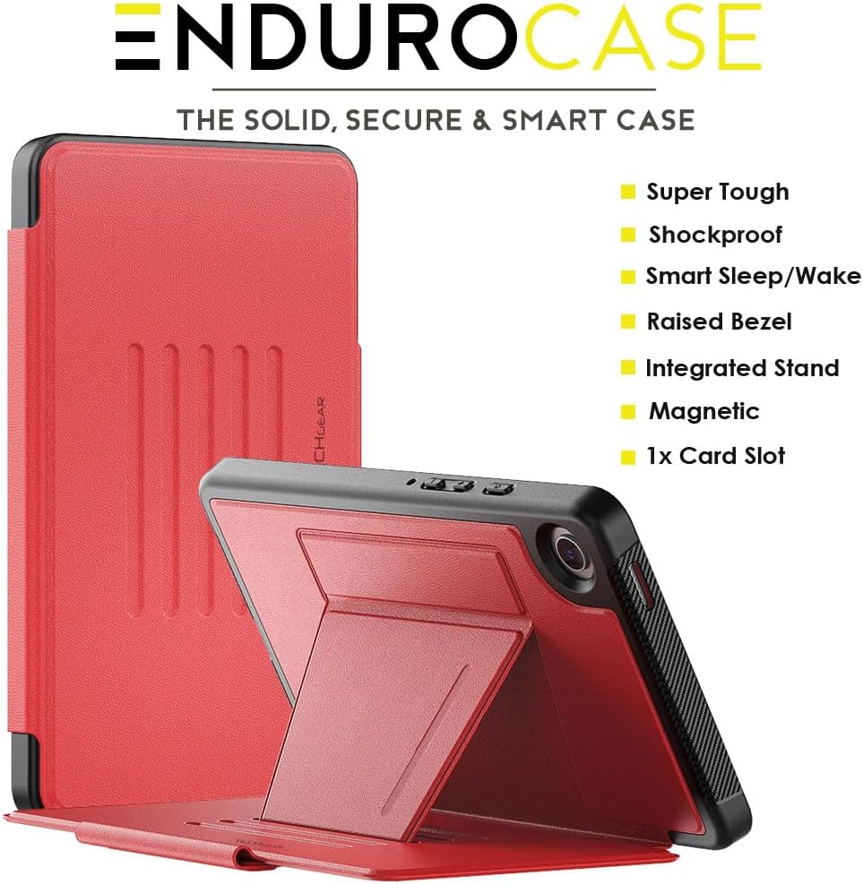 [Enduro Case] Tough Strong Magnetic & Flip Case [Auto Sleep/Wake] Cover with Multi-Angle Stand & Card Slot For Samsung Tab A9 8.7" (SM-X110 / X115)