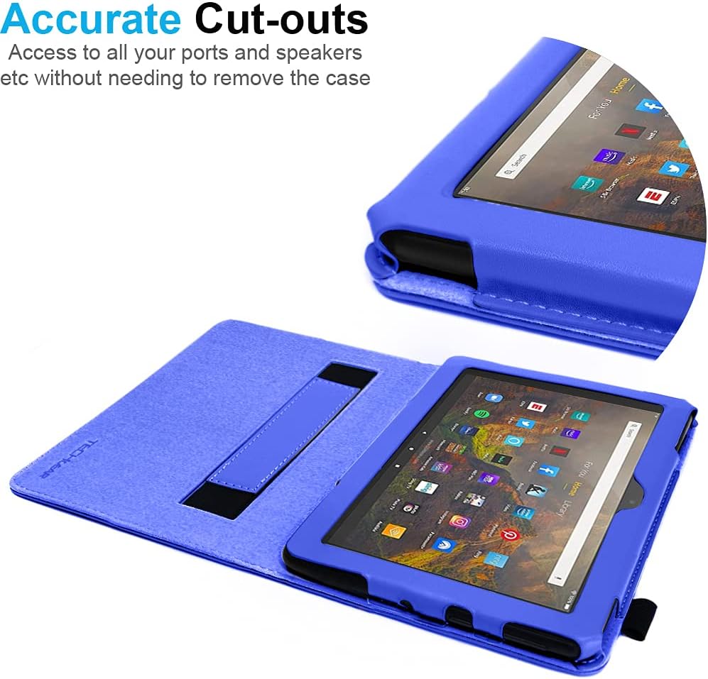 [Folio Case] Smart Cover Stand with Auto Sleep/Wake & Hand Strap for Amazon Fire Max 11" 2023 / 13th Generation