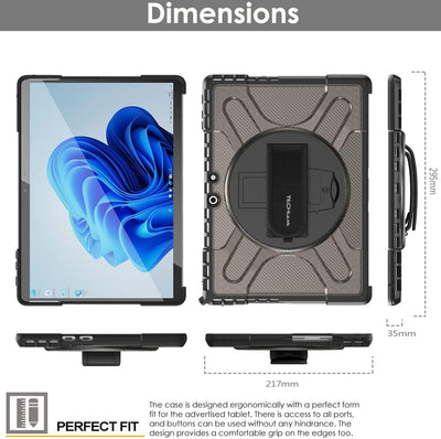[X-Case] Rugged Armour Case with Stand, Hand & Shoulder Strap for Microsoft Surface Pro 9