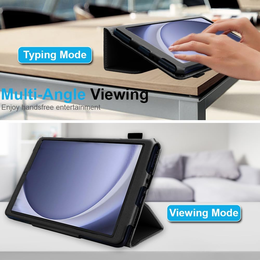 [Folio Case] Smart Cover Stand with Auto Sleep/Wake & Hand Strap for Samsung Galaxy Tab A9 Plus 11" (SM-X210 / SM-X215)
