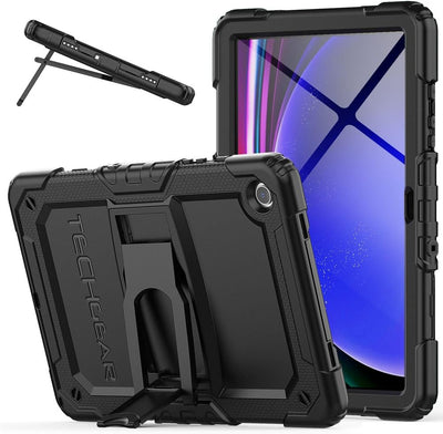 [ArmourSHIELD Case] Full Body Tough Rugged Case with Folding Stand & Screen Protector For Samsung Galaxy Tab A9 Plus 11" (SM-X210 / SM-X215)