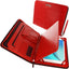 Executive Leather Folio Organiser with Anti-Shock Bubble Interior and Stash Pockets, Pouches and Card Slots