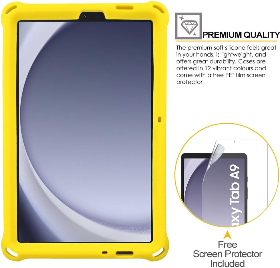 [Bumper Case] Shockproof Soft Easy Grip Case for Samsung Galaxy Tab A9 8.7" (SM-X110 / SM-X115)