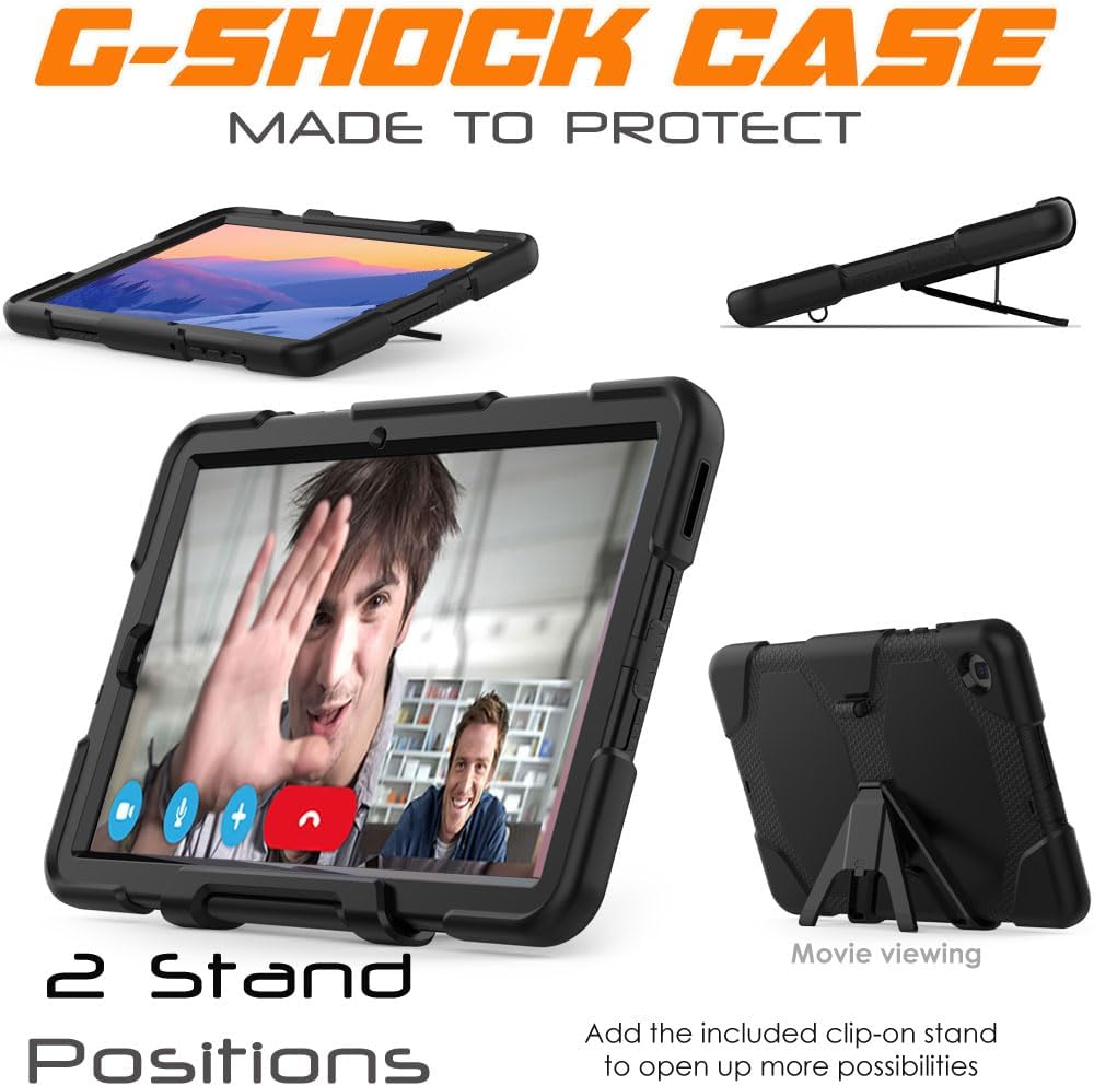 [G-SHOCK Case] Heavy Duty Long Survival Screen Protector Case for Samsung Galaxy Tab S6 Lite (SM-P610/P613/P615/P619/P620/P625)
