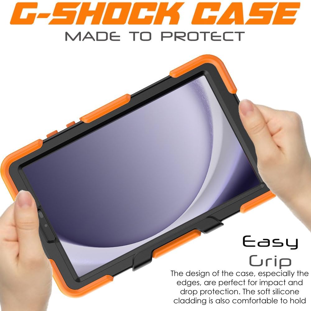 [G-SHOCK Case] Heavy Duty Long Survival Screen Protector Case for Samsung Galaxy Tab A9 8.7" (SM-X110 / SM-X115)