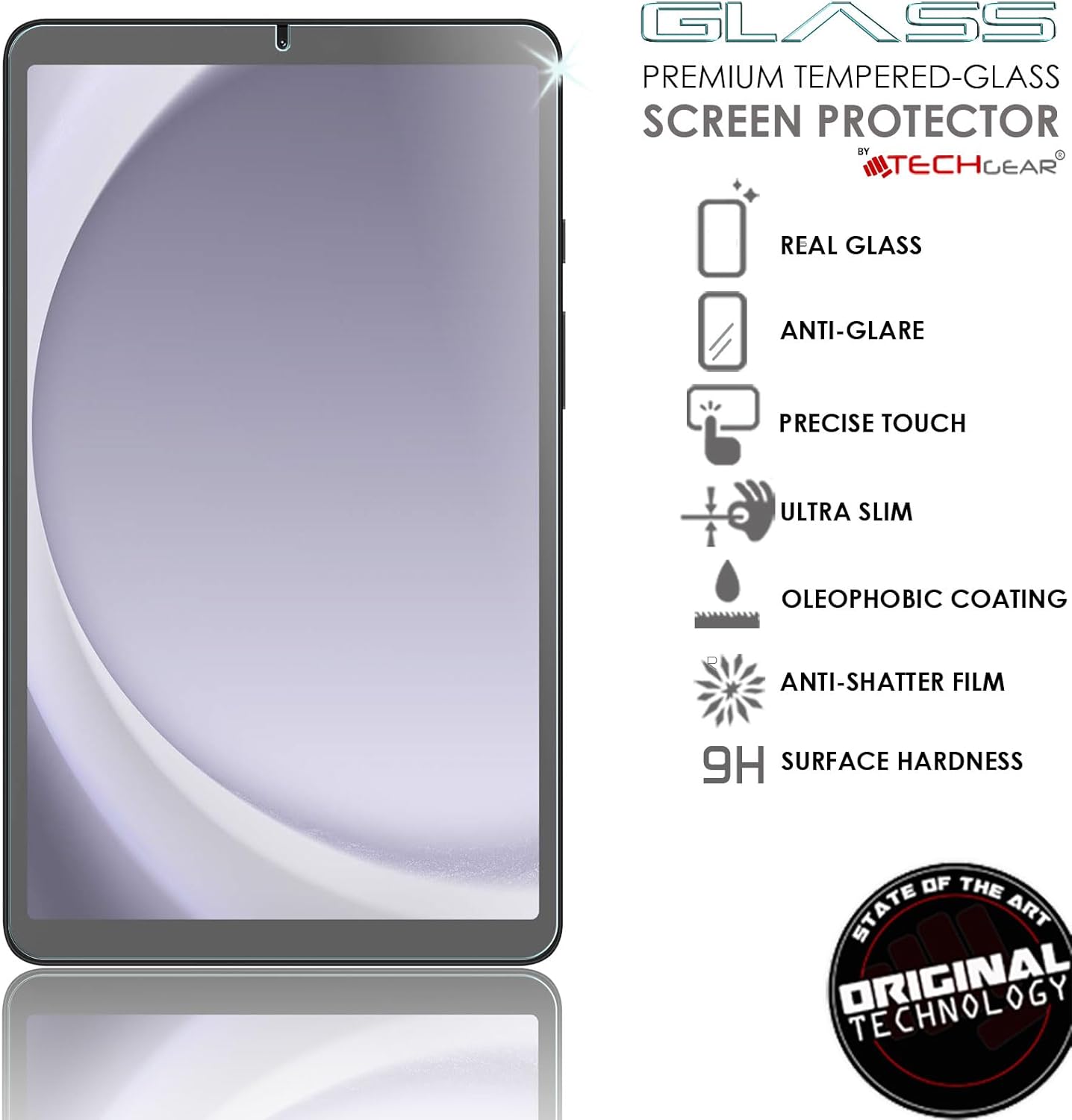 Anti-Glare Matte Glass Screen Protector for Samsung Galaxy Tab A11 8.7" (2025 SM-X130/X133/X135) & Tab A9 8.7" (2023 SM-X110/X115/X117) – Tempered Glass Edition, Anti-Fingerprint, Stylus Compatible, Case Friendly