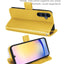 [Leather Wallet Case] Protective Cover with Cash & Card Holder, Stand and Wrist Strap For Samsung Galaxy A25 5G