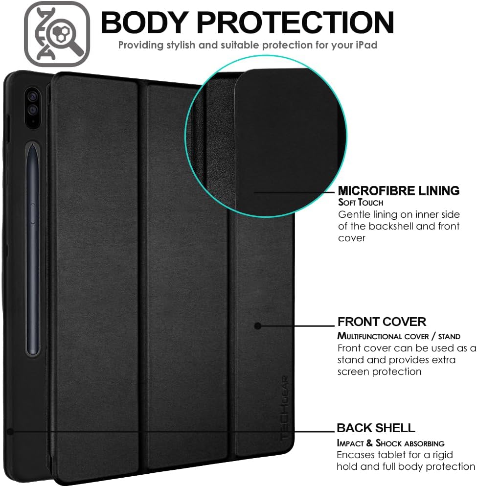 [Smart Case] Slim Stand Cover with Auto Sleep/Wake for Samsung Galaxy Tab S9 FE Plus 12.4" (SM-X610 / SM-X616)