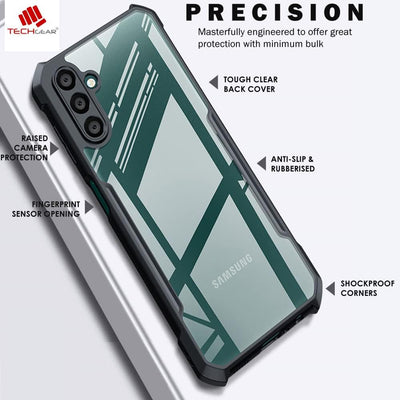 [Fusion Armour Case] Premium Hybrid Tough Heavy Duty, Clear Back, Bumper Case for Samsung Galaxy A15 5g
