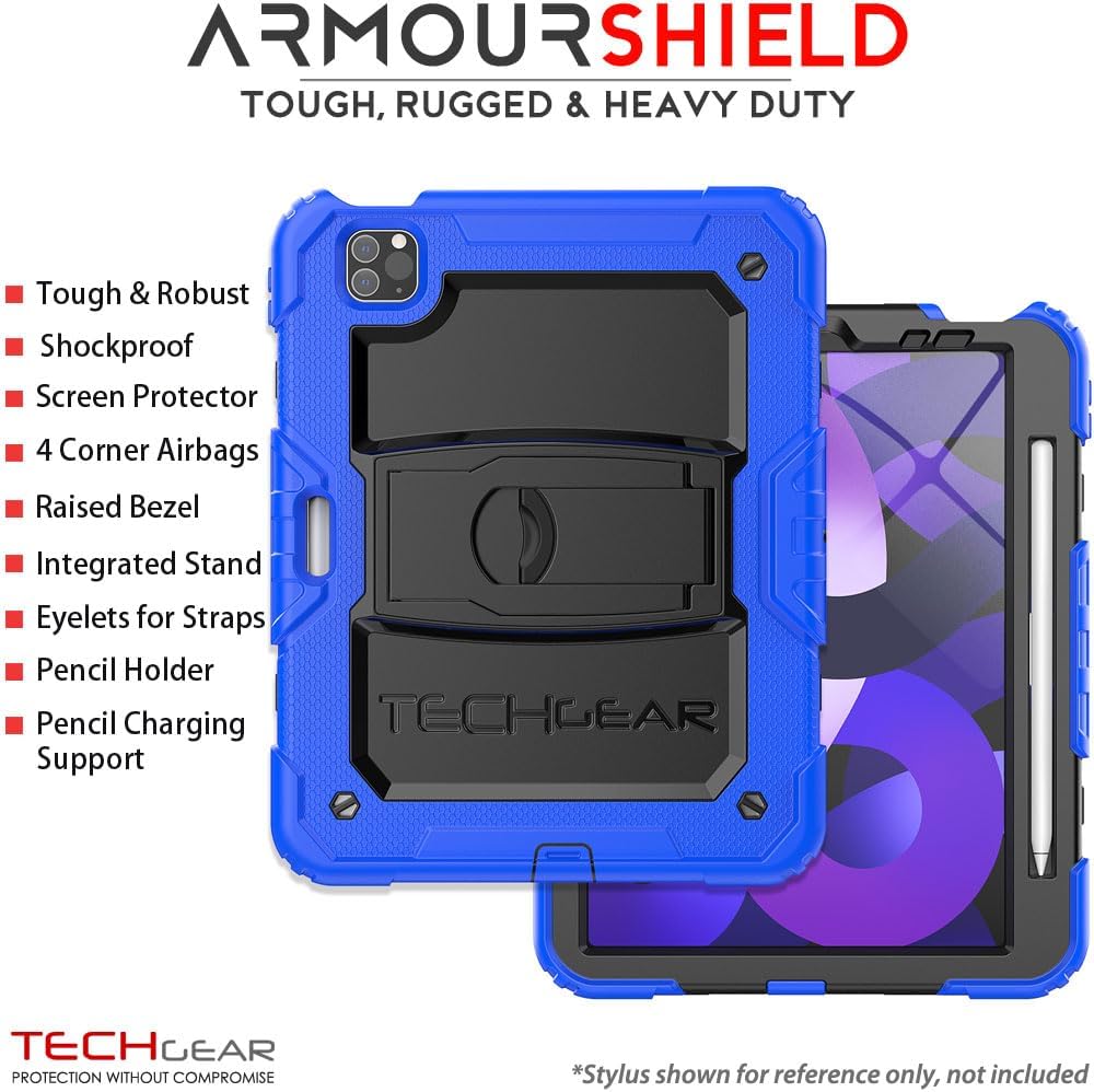 [ArmourSHIELD] Full Body Tough Rugged Case with Folding Stand & Protector For Apple iPad Air 10.9" 4th/5th Gen (2022/20) & iPad Pro 11" 4th/3rd Gen