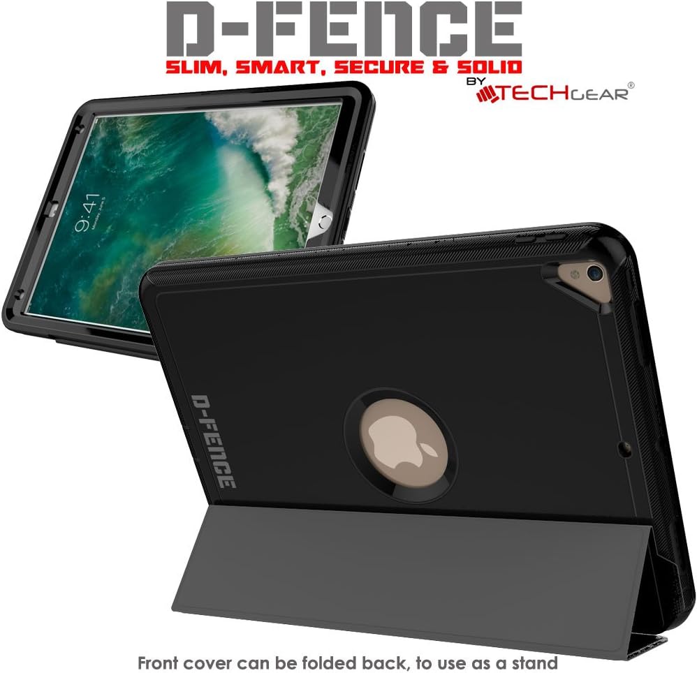 [D-FENCE Case] Tough & Rugged Smart Case For Apple iPad Air 3 2019, iPad Pro 10.5"