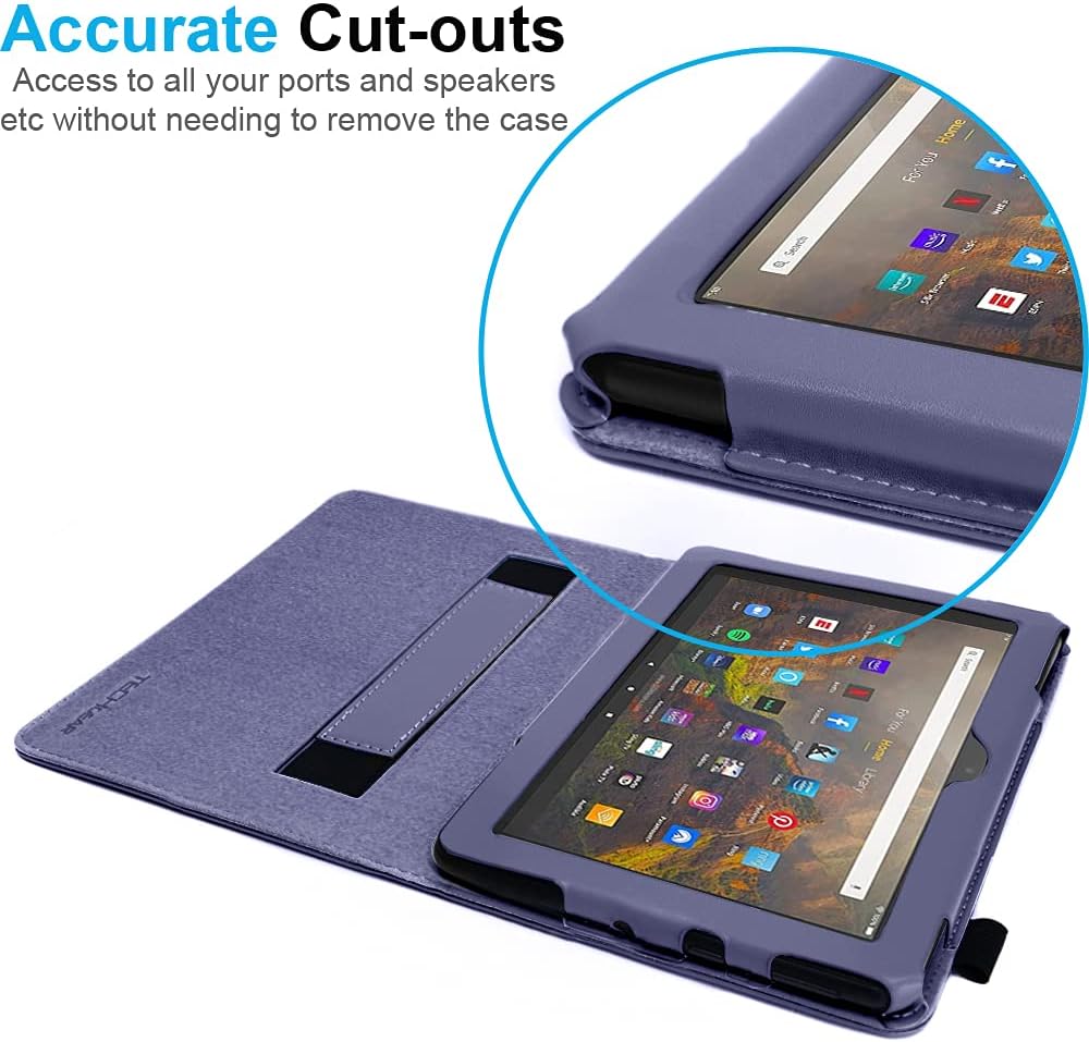 [Folio Case] Smart Cover Stand with Auto Sleep/Wake & Hand Strap for Amazon Fire Max 11" 2023 / 13th Generation