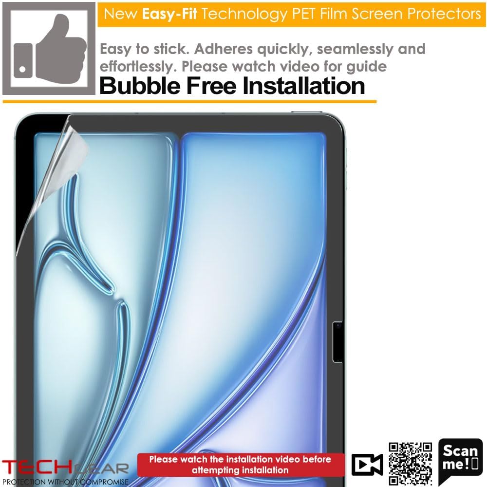 Apple iPad Air 11 Inch 2025 / 2024, 7th & 6th Generation Anti Glare, Matte Film Screen Protectors