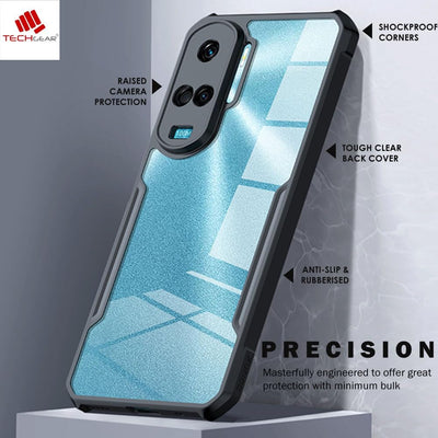 [Fusion Armour] Premium Hybrid Tough Heavy Duty, Clear Back, Bumper Case for Honor 90 Lite 5G